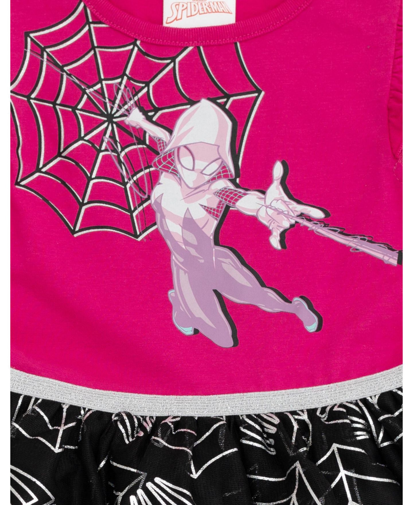 Платье Spider-Man Marvel Ghost Spider Tulle Tutu Dress to для девочек, цвет: Фиолетовый / Чёрный — фото 5