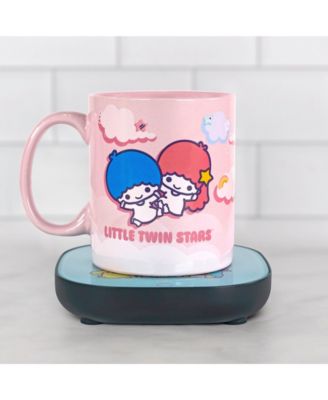 Hello Kitty and Friends Little Twin Stars Mug Warmer with Mug – Keeps Your Favorite Beverage Warm - Auto Shut On/Off