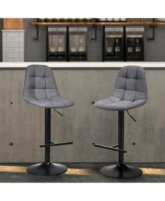 Height Adjustable Modern 360 Degrees Swivel Barstools with Footrest
