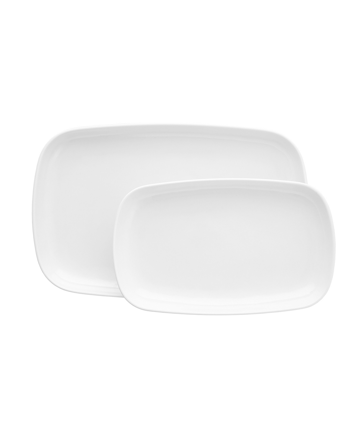 Melamine Cooper 2 Pc. Platter Set - White