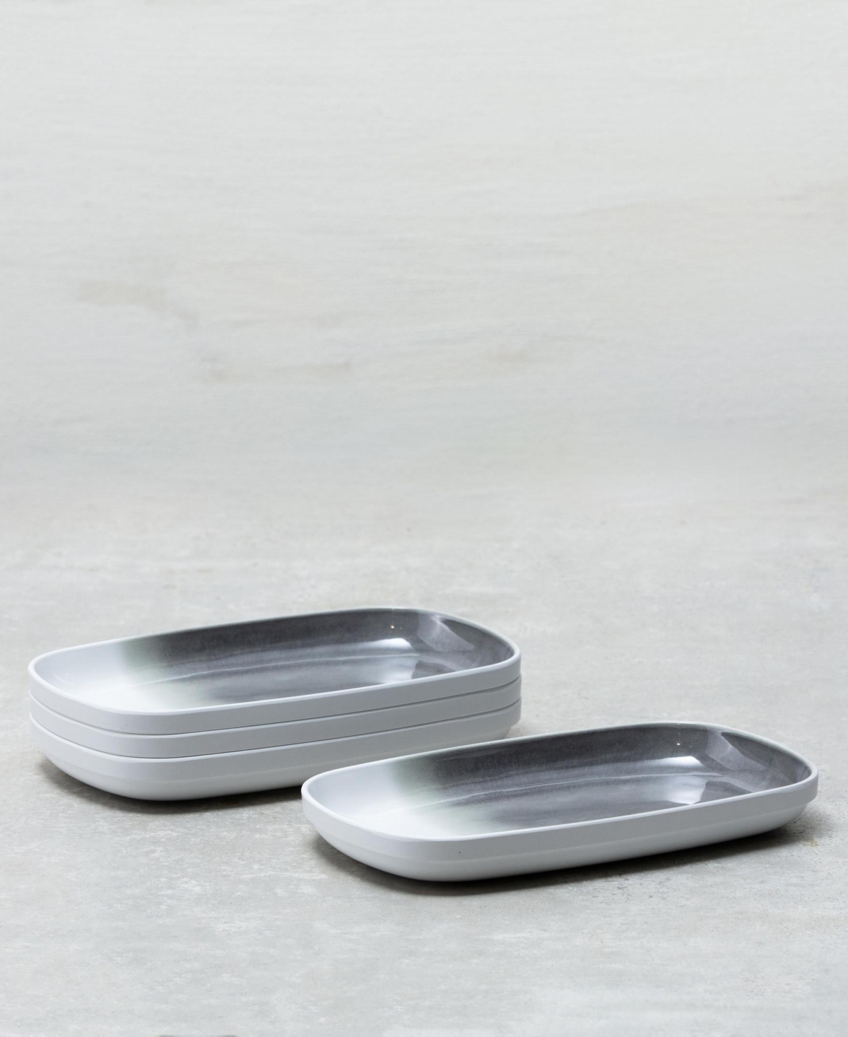 Melamine La Cote 11" Rectangle Platter - Mistral Gray