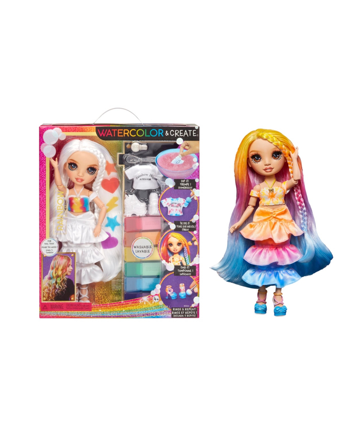 Rainbow High Watercolorâ Create Fashion Diy Doll In Multi Color