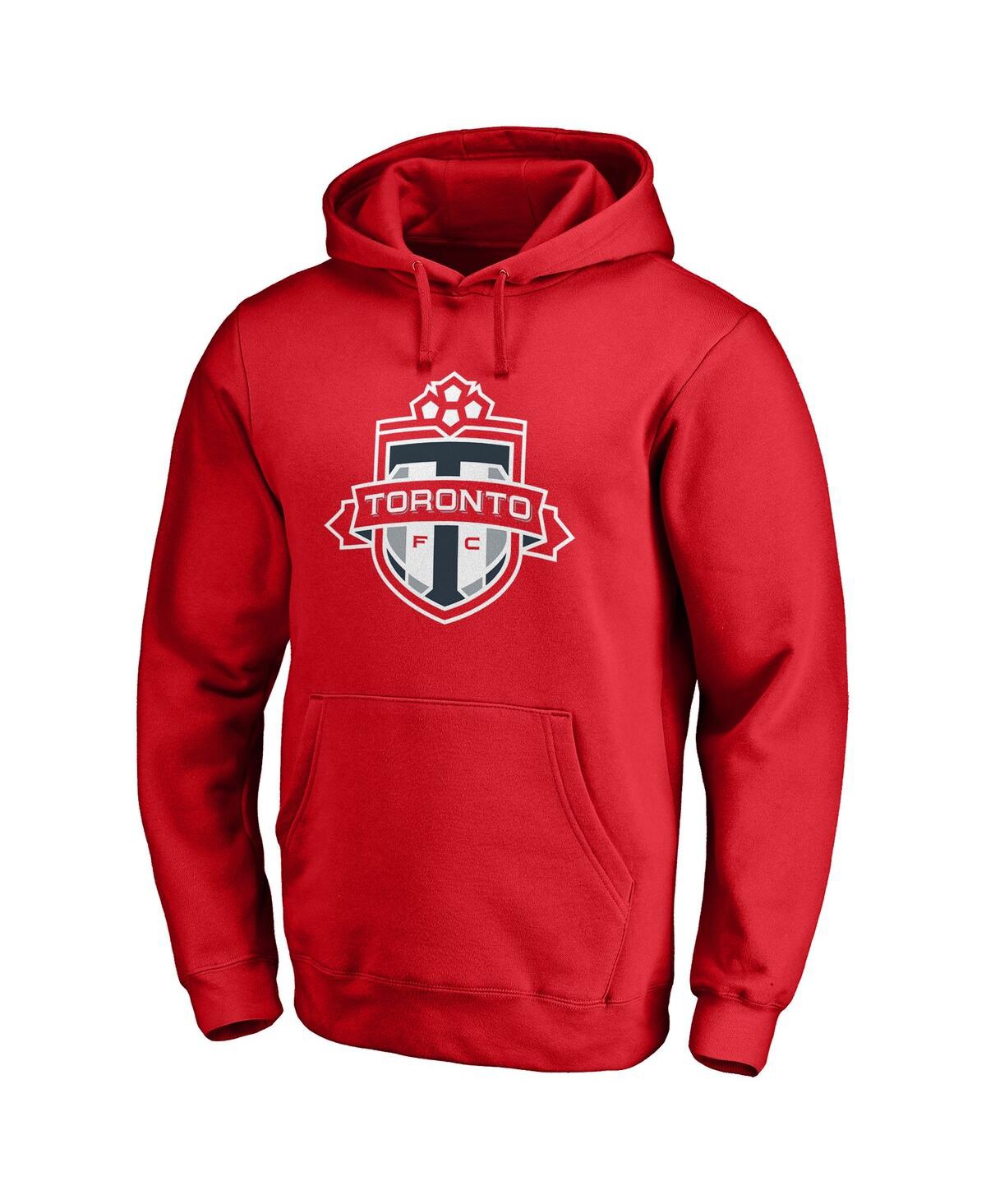 Fanatics Men's Red Toronto Fc Logo Pullover Hoodie In Red
