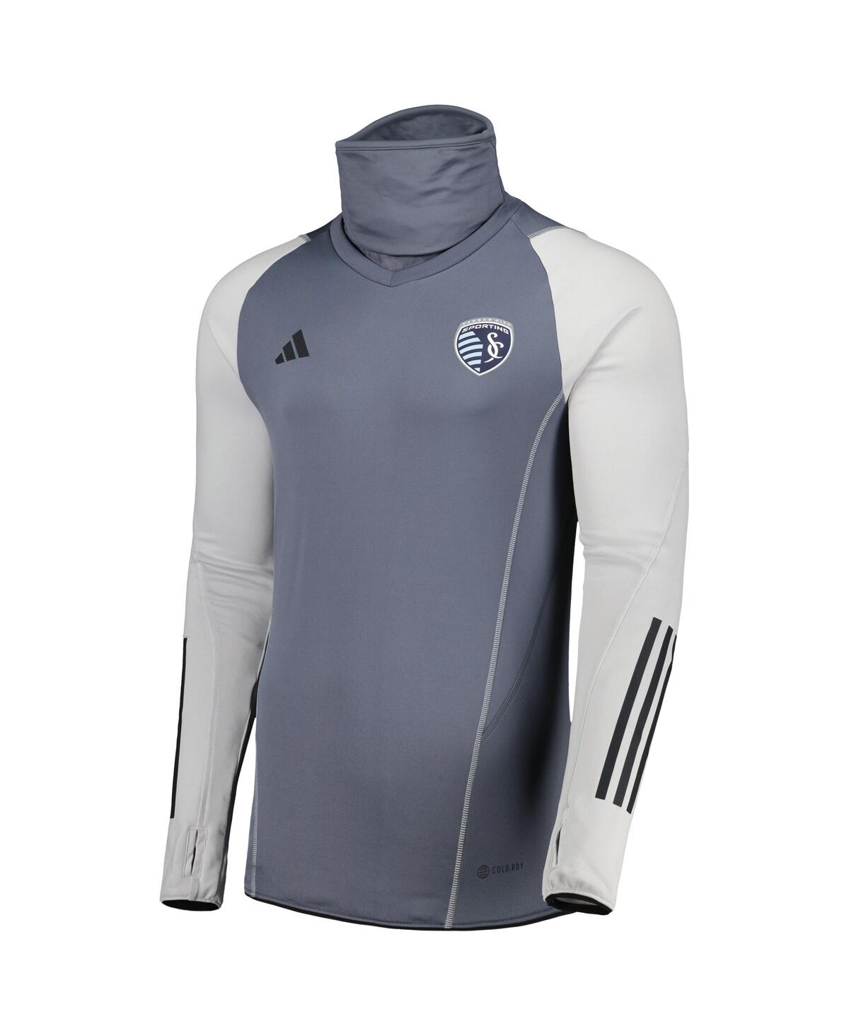 Adidas Men'sSporting Kansas City Warm Raglan Cold.rdy Top - Gray