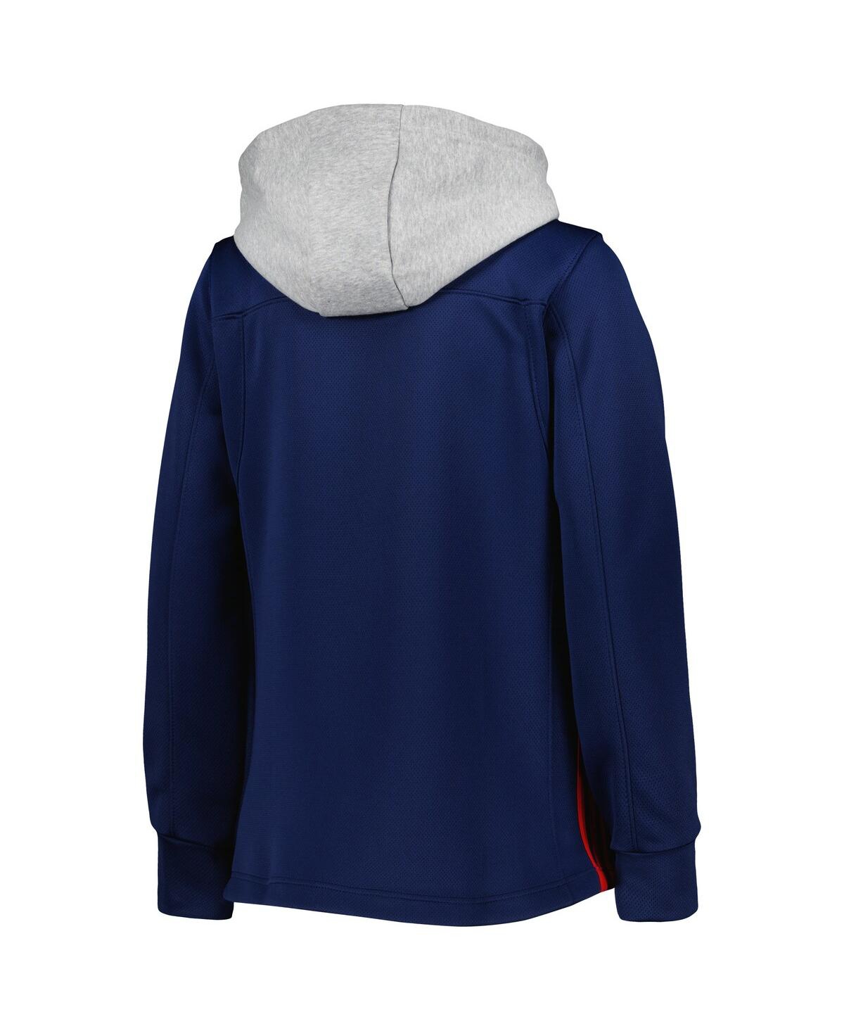 Adidas Originals Women's Navy Washington Capitals Skate Lace Primeblue Team Pullover Hoodie In Navy