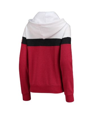 Women's White Atlanta United FC Fleece Colorblock Full-Zip Hoodie Jacket