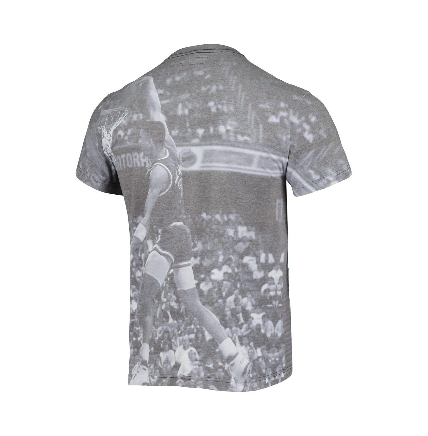 Мужская футболка Mitchell & Ness Kenny Walker Heather Gray New York Knicks Above The Rim — фото 3