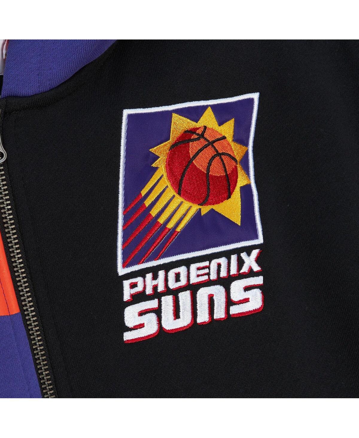 Mitchell & Ness Men'sBlack Phoenix Suns Color Block 2.0 Fleece Full-Zip Hoodie - Purple, Black