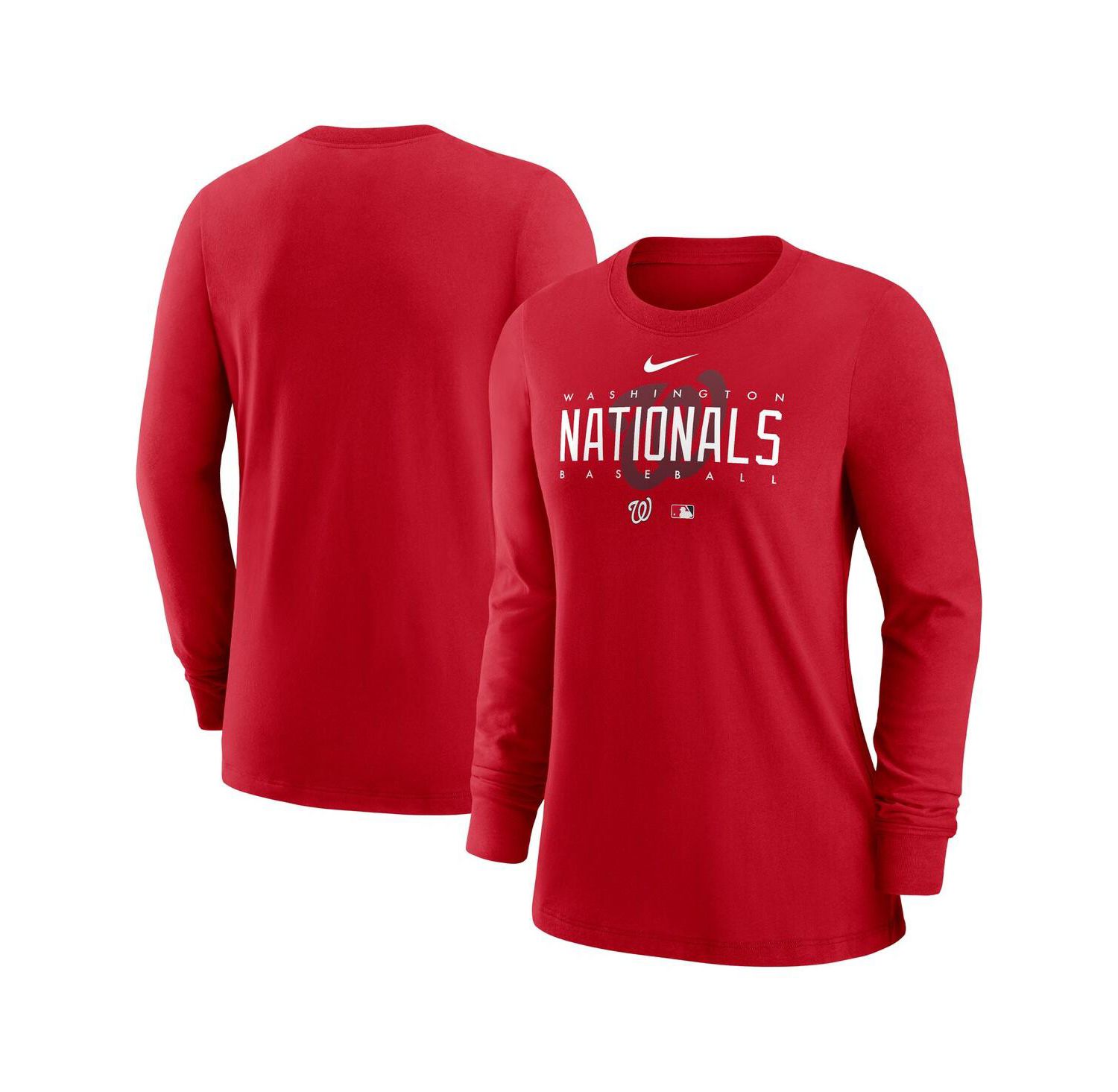Women's Red Washington Nationals Authentic Collection Legend Performance Long Sleeve T-Shirt