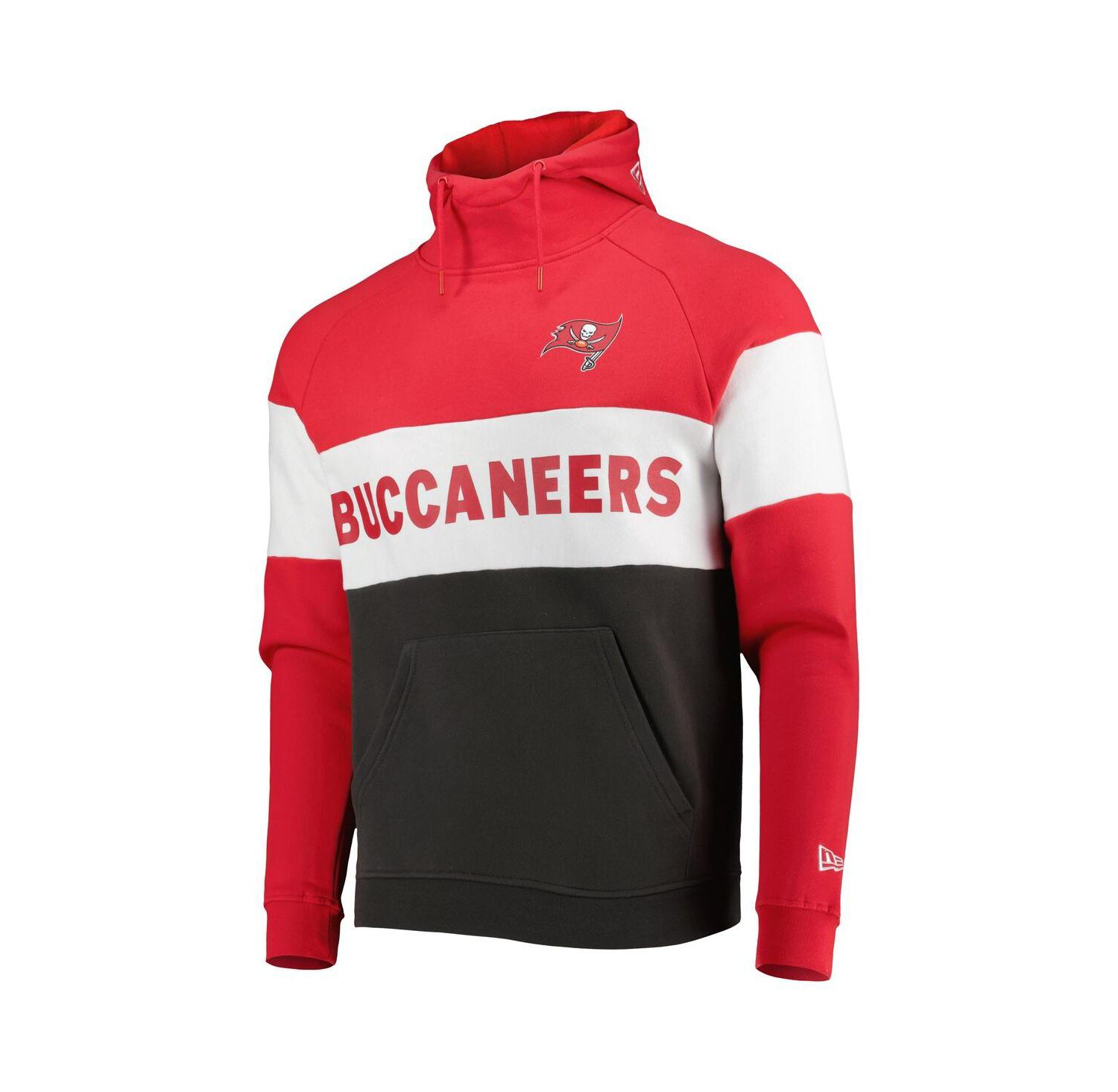 Men's Red Tampa Bay Buccaneers Colorblock Current Pullover Hoodie