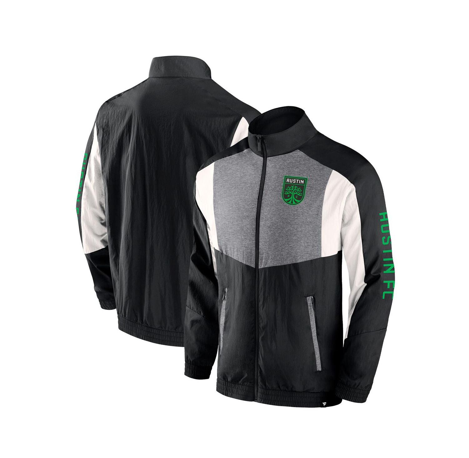 Men's Black Austin FC Net Goal Raglan Full-Zip Track Jacket