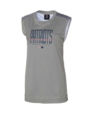 Women's Gray New England Patriots No Sweat Tank Top