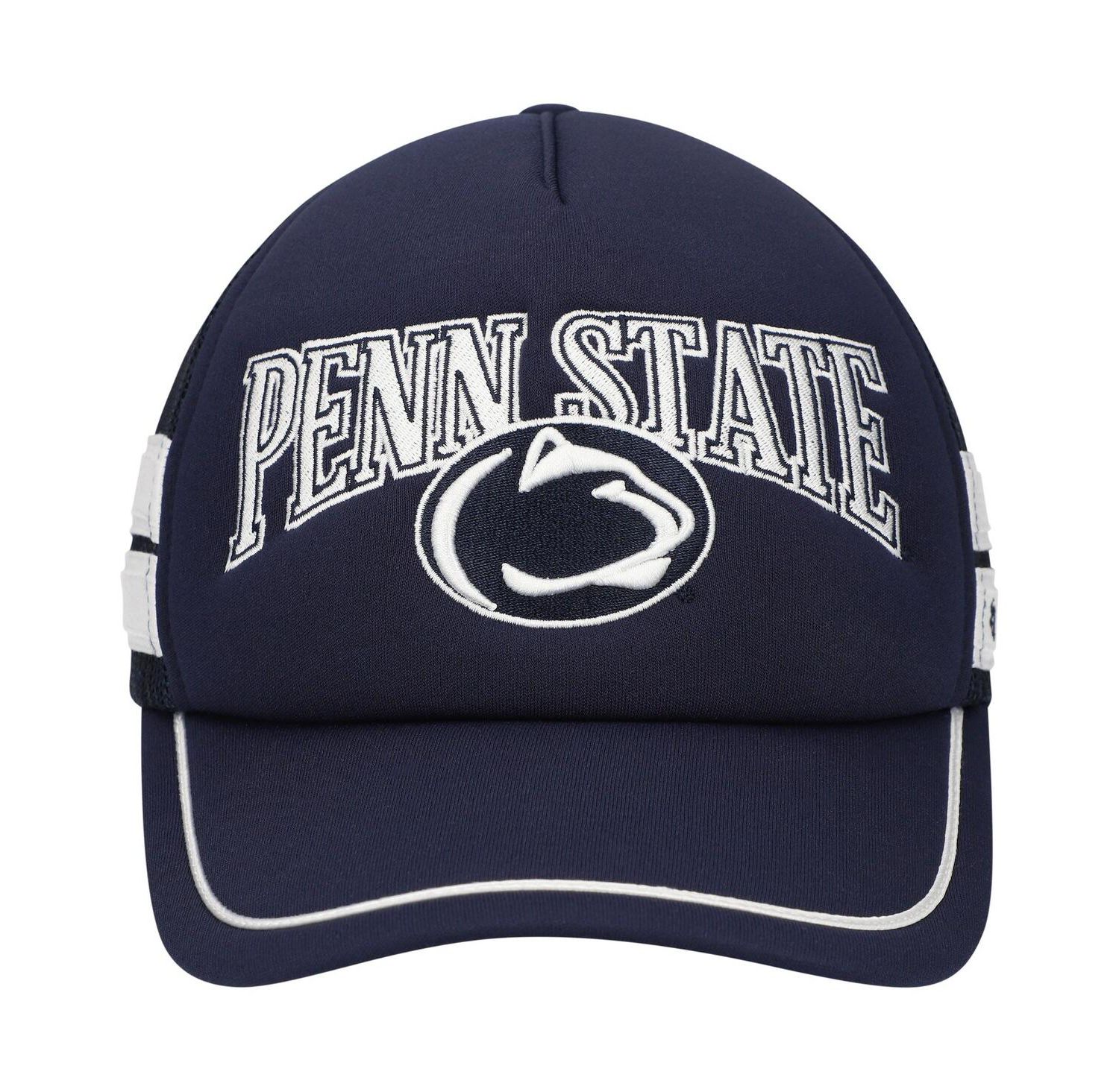 Men's Navy Penn State Nittany Lions Sideband Trucker Adjustable Hat