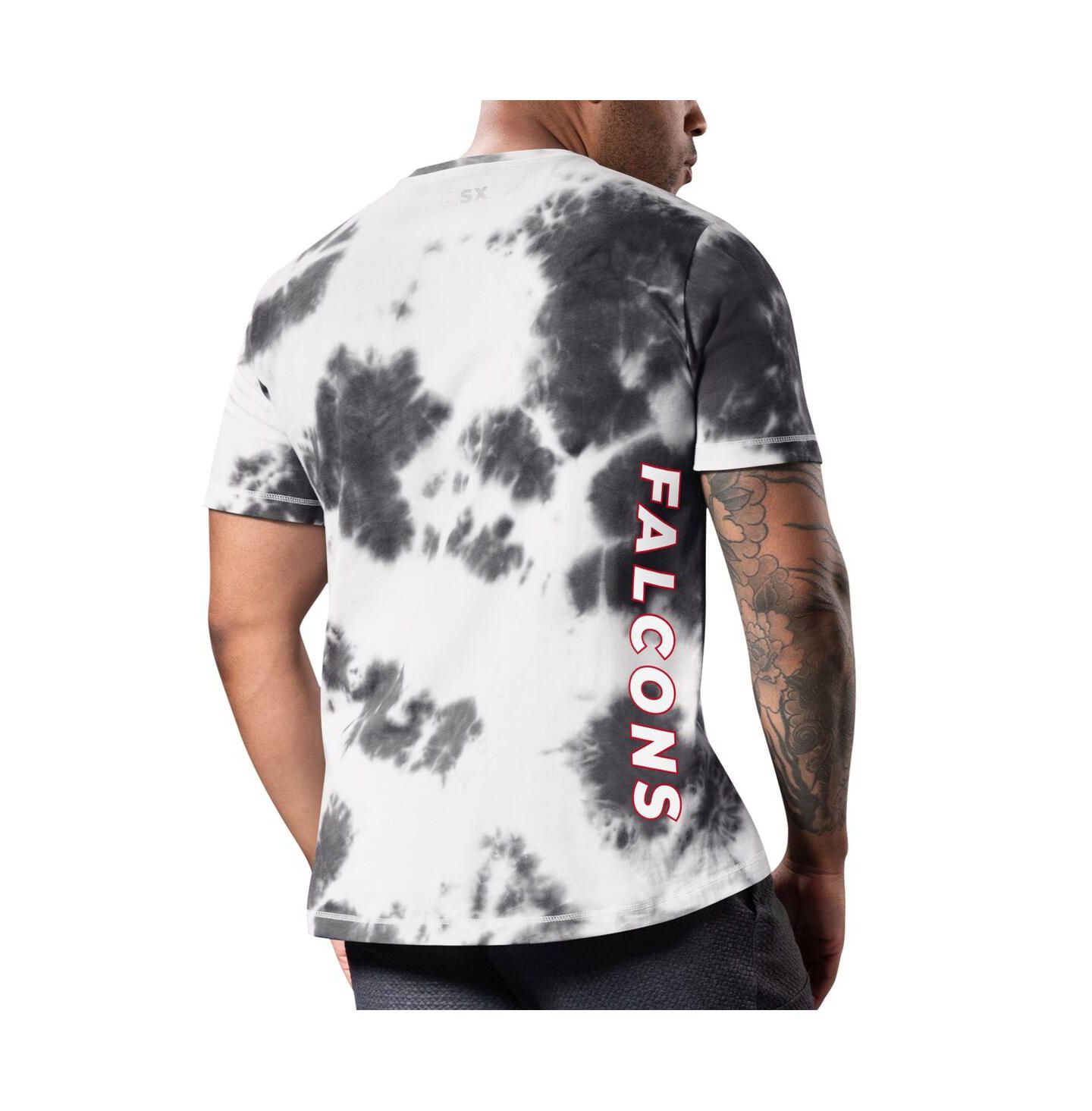 Мужская футболка MSX by Michael Strahan Black Atlanta Falcons Freestyle Tie-Dye — фото 2