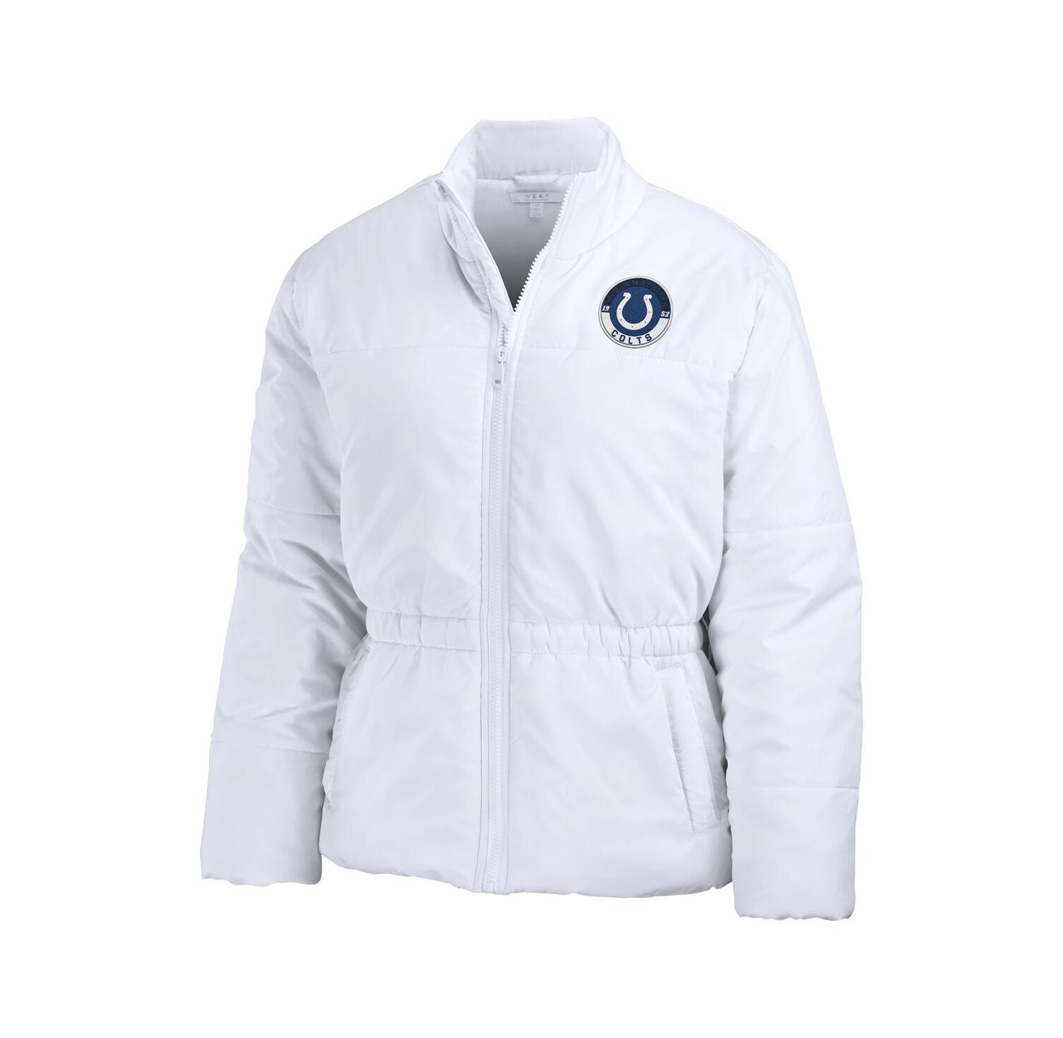 Women's White Indianapolis Colts Packaway Full-Zip Puffer Jacket