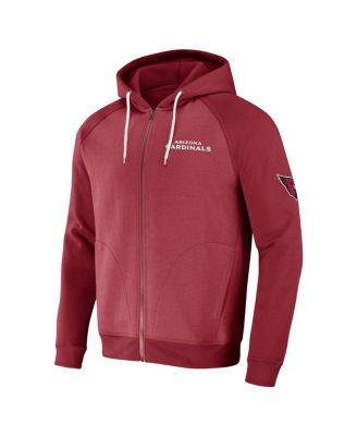NFL x Darius Rucker Collection by Men's Cardinal Arizona Cardinals Raglan Full-Zip Hoodie