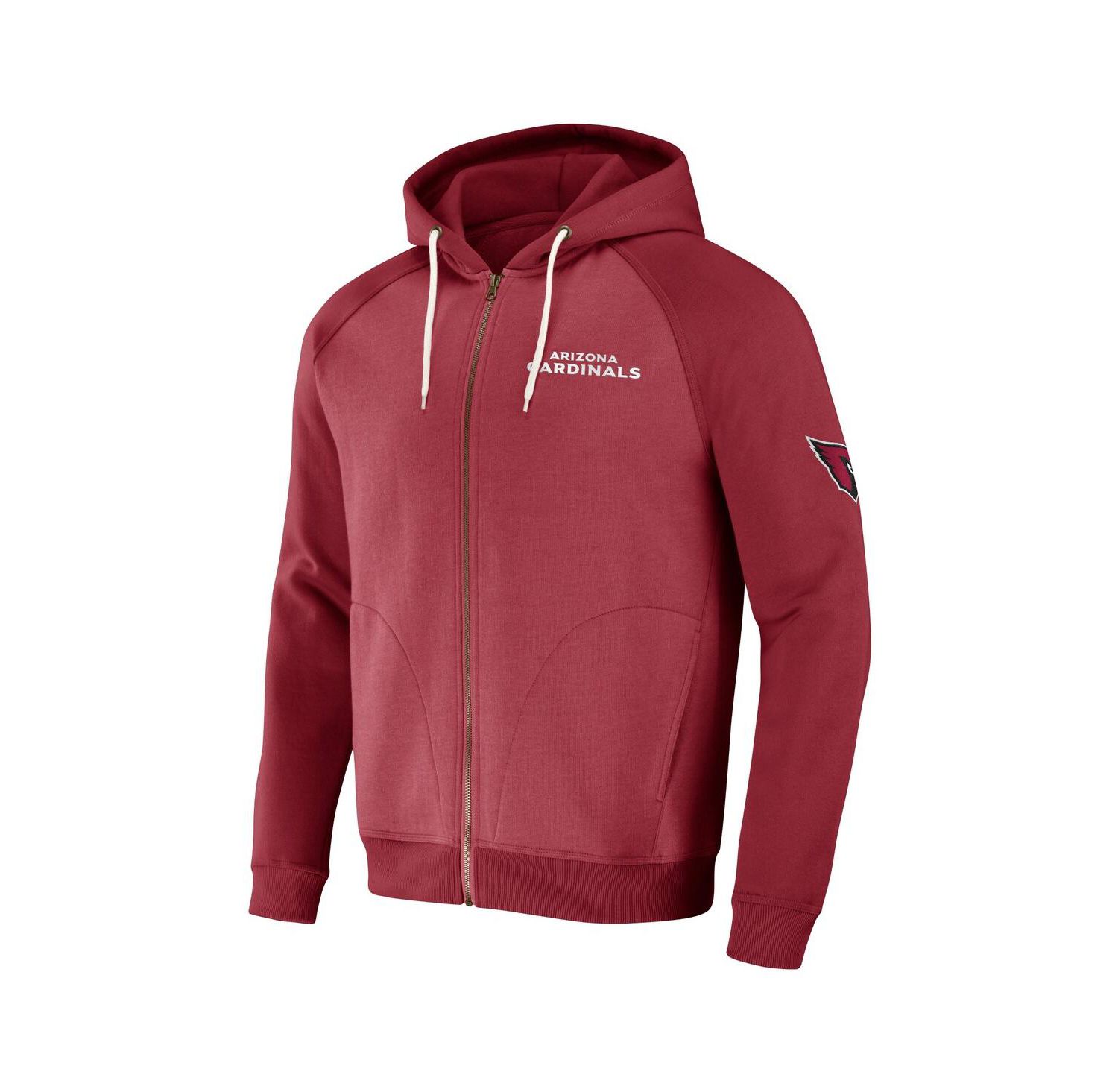 NFL x Darius Rucker Collection by Men's Cardinal Arizona Cardinals Raglan Full-Zip Hoodie