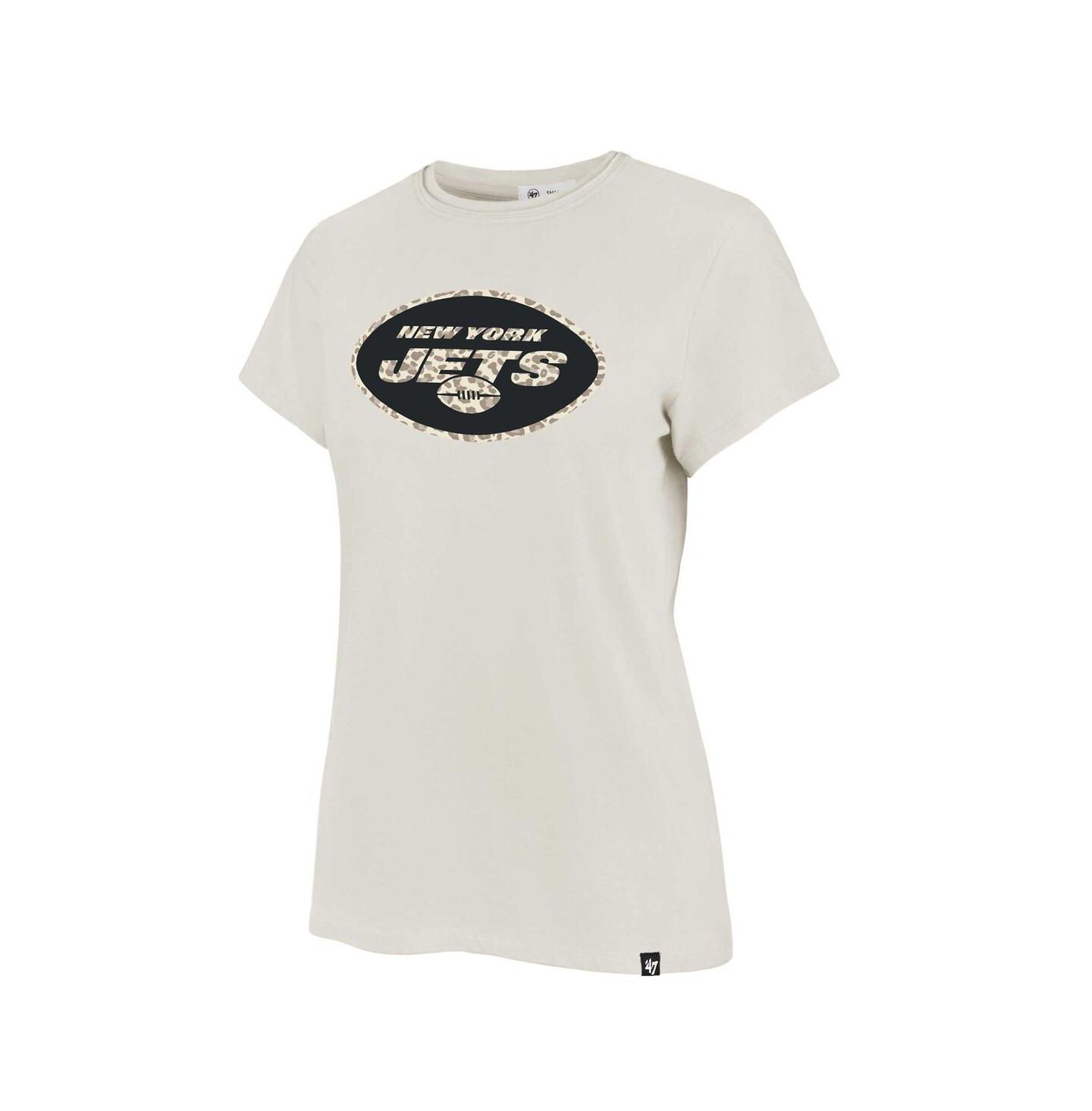 Женская футболка '47 Brand Cream New York Jets Panthera Frankie — фото 3
