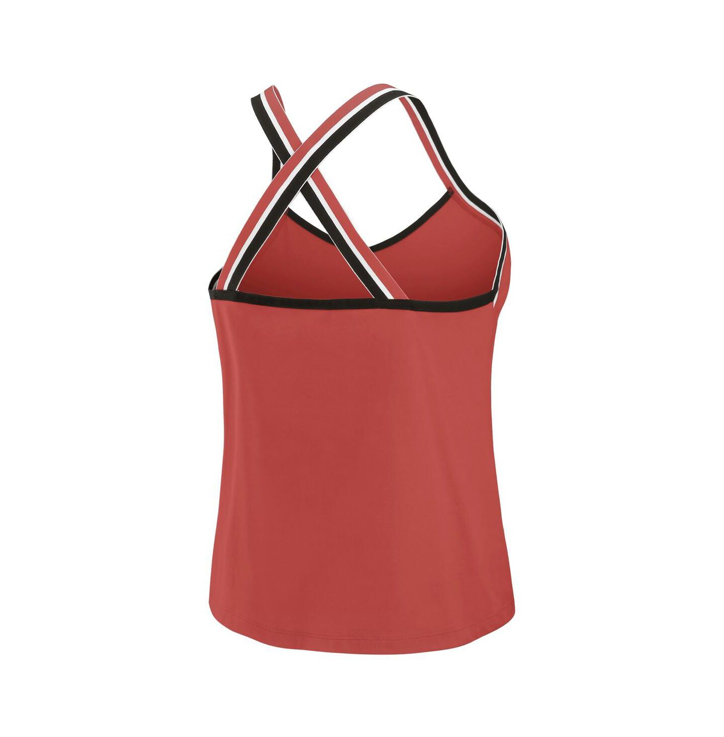Женский топ WEAR by Erin Andrews Red Atlanta Falcons Cross Strap Tri-Blend — фото 3