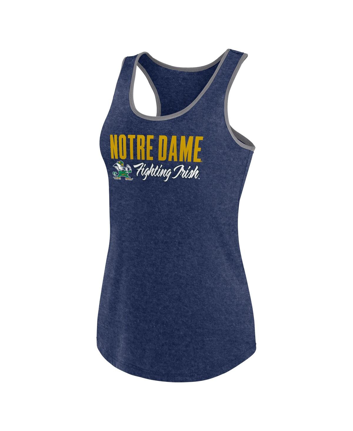Fanatics Women'sNotre Dame Fighting Irish Fuel Racerback Tank Top - Heather Navy