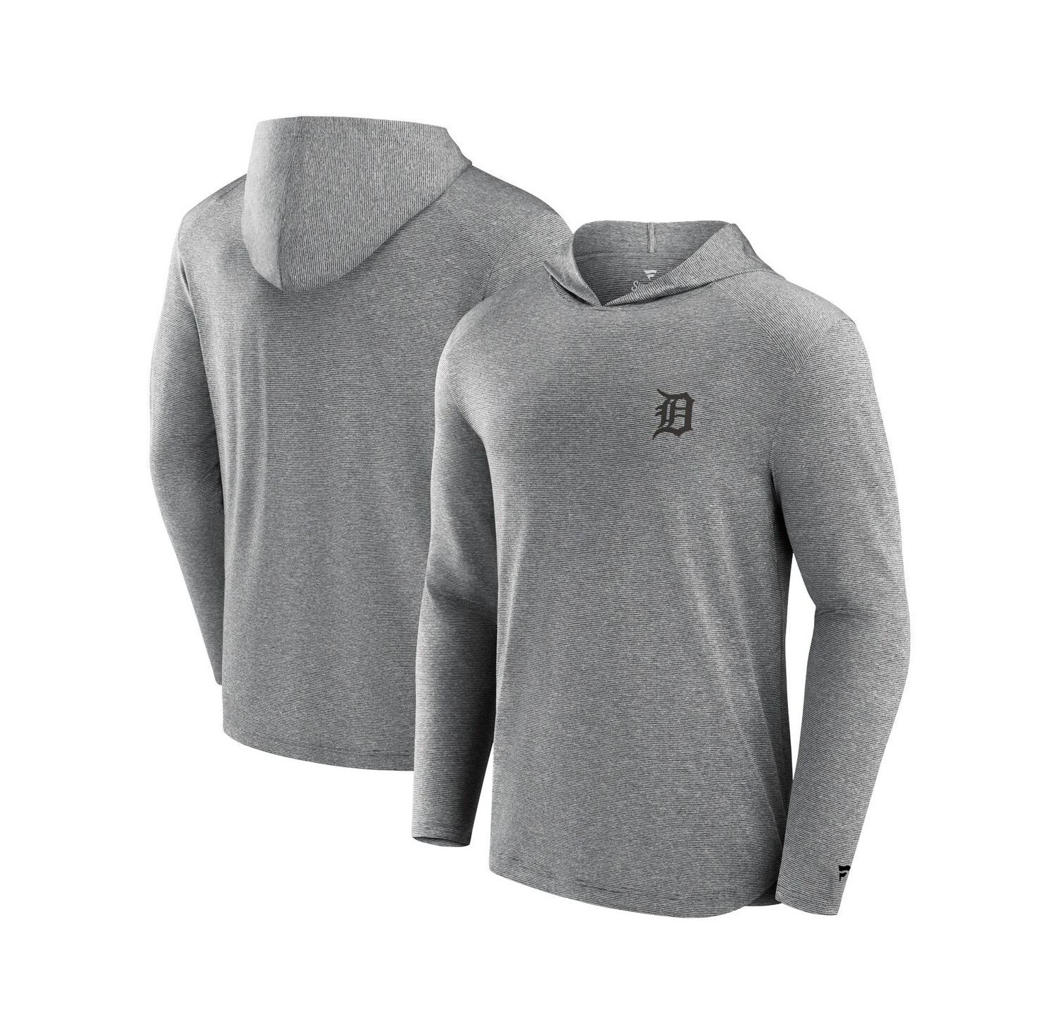 Men's Gray Detroit Tigers Front Office Tech Lightweight Hoodie T-Shirt
