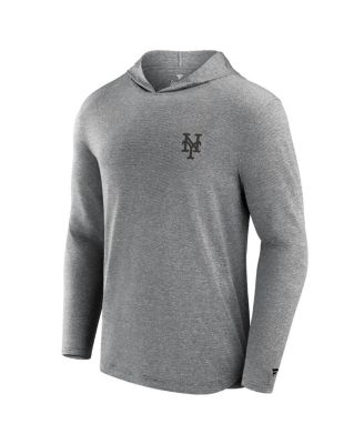 Men's Gray New York Mets Front Office Tech Lightweight Hoodie T-Shirt