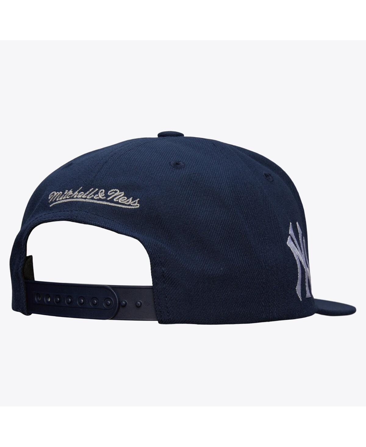 Mitchell & Ness Men's Navy New York Yankees Team Tagged Snapback Hat In Navy