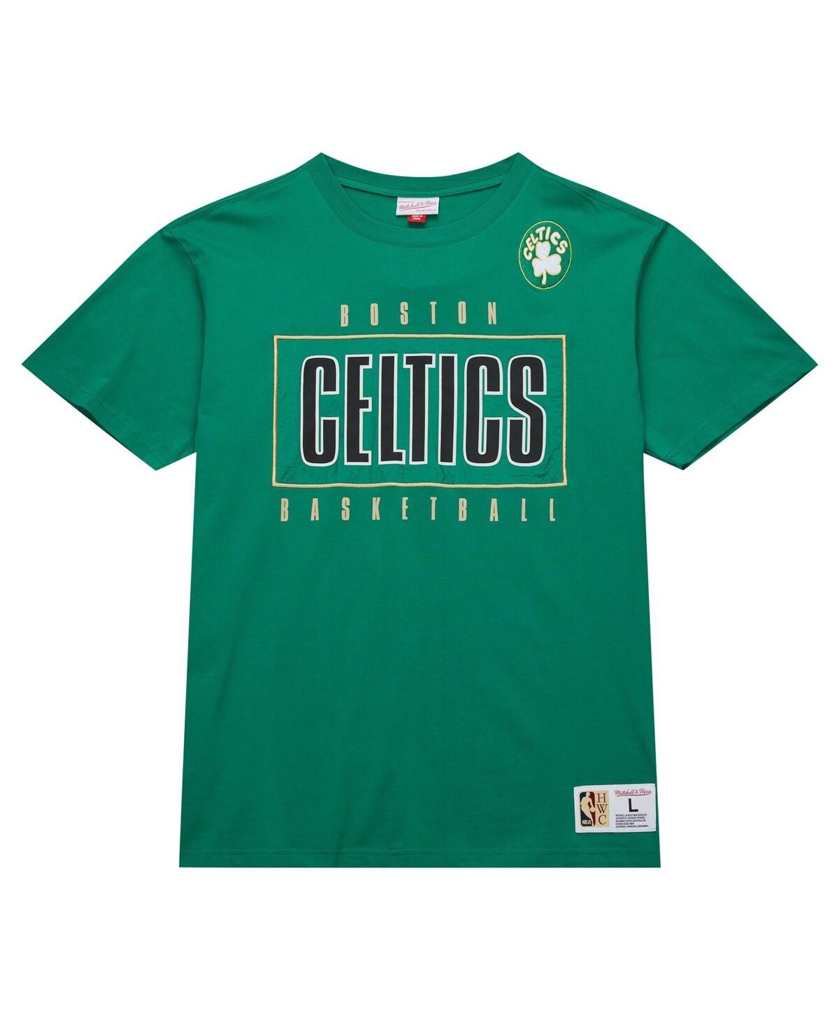 Mitchell & Ness Men's Kelly Green Boston Celtics Hardwood Classics Team Og 2.0 Premium Vintage Logo T-shirt In Kelly Green