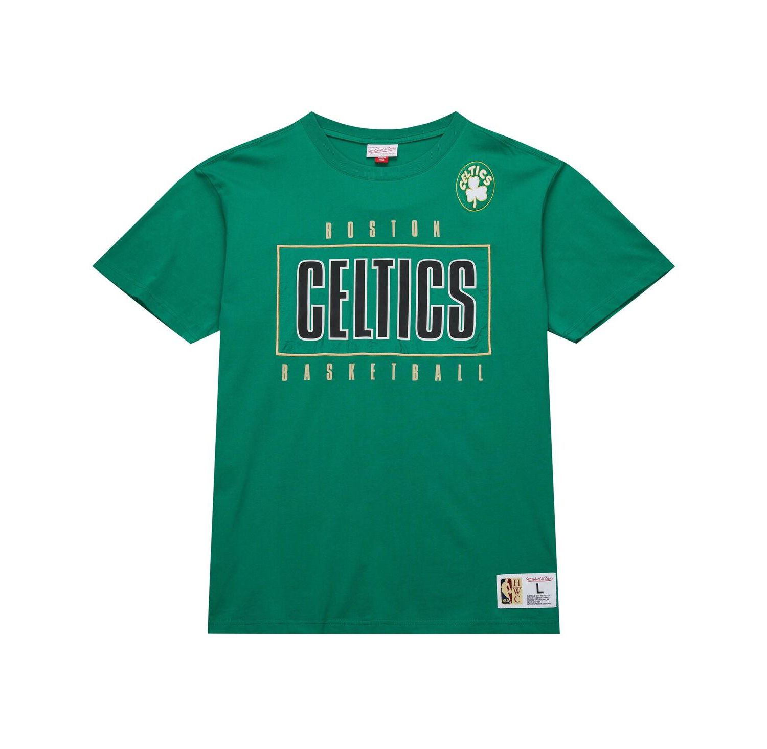 Men's Kelly Green Boston Celtics Hardwood Classics Team OG 2.0 Premium Vintage Logo T-Shirt