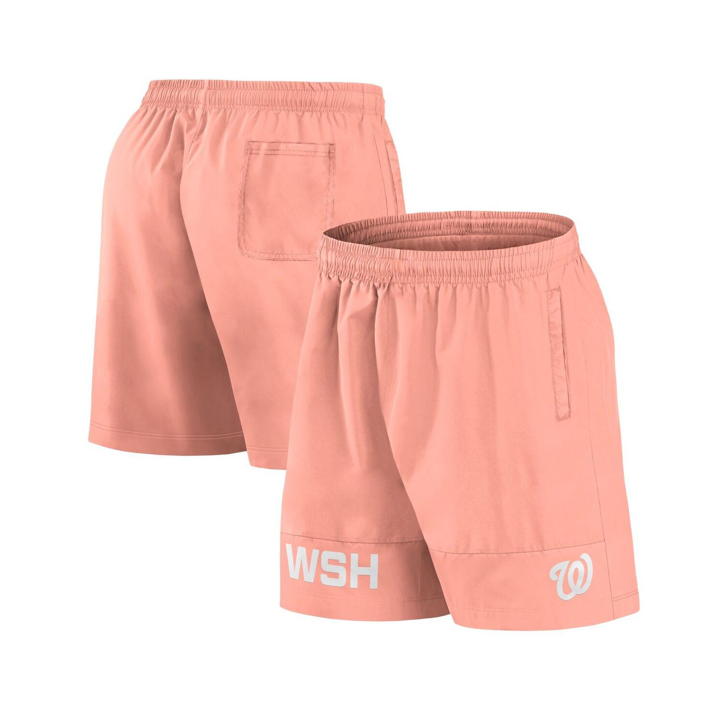 Men's Coral Washington Nationals Elements Swim Shorts