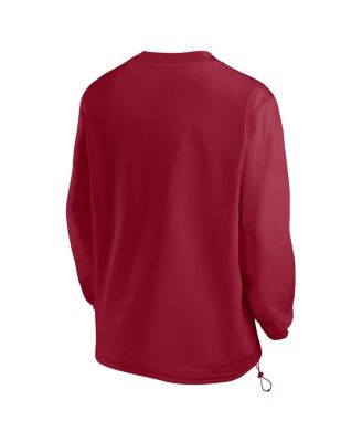 Men's Crimson Oklahoma Sooners 2024 Sideline Pullover Windshirt