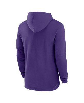 Men's LSU Tigers Sideline Hoodie Performance Long Sleeve T-Shirt