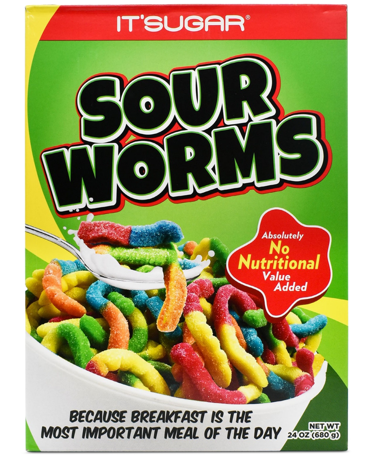 It'sugar Sour Worms Cereal Gift Box, 24 oz