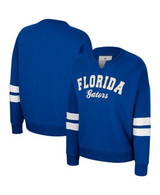 Women's Royal Florida Gators Perfect Date&nbsp;Notch Neck Pullover Sweatshirt
