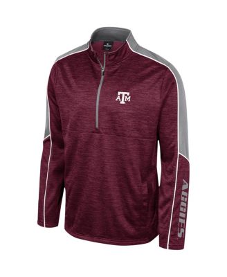 Men's Maroon Texas A M Aggies Marled Half-Zip Jacket