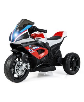 12V Kids Ride on Motorcycle Licensed BMW 3 Wheels Electric Toy w/ Light & Music Red