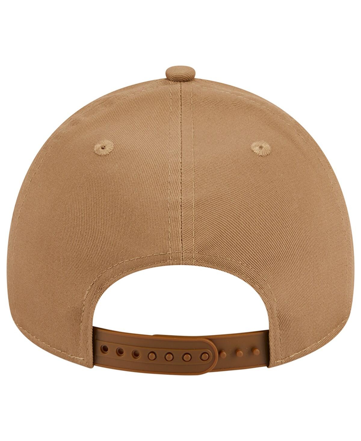 New Era Men's Khaki Miami Marlins A-frame 9forty Adjustable Hat In Khaki