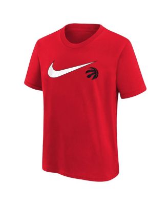 Big Boys and Girls Red Toronto Raptors Swoosh T-Shirt