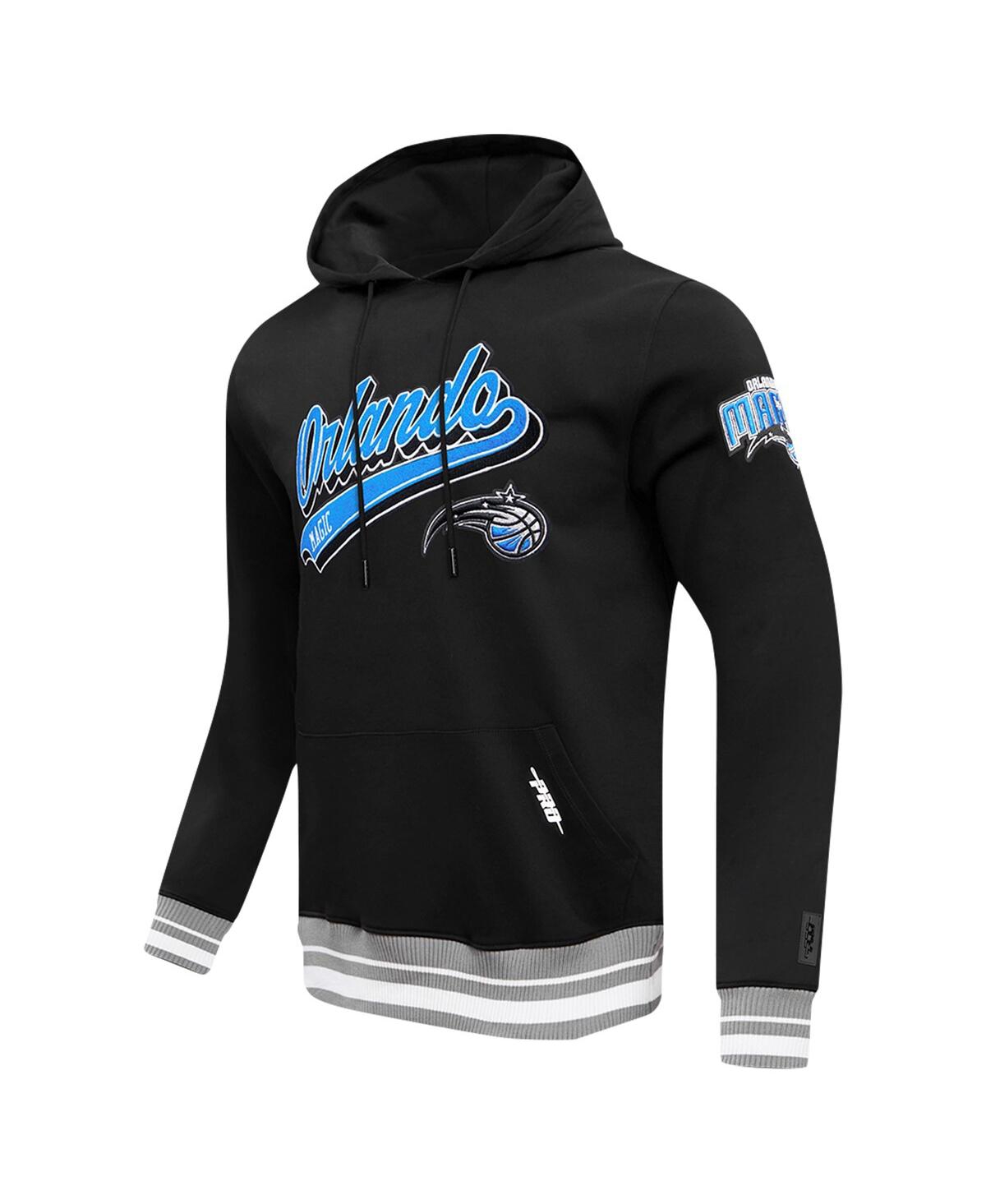 Pro Standard Men's Black Orlando Magic Script Tail Pullover Hoodie In Black