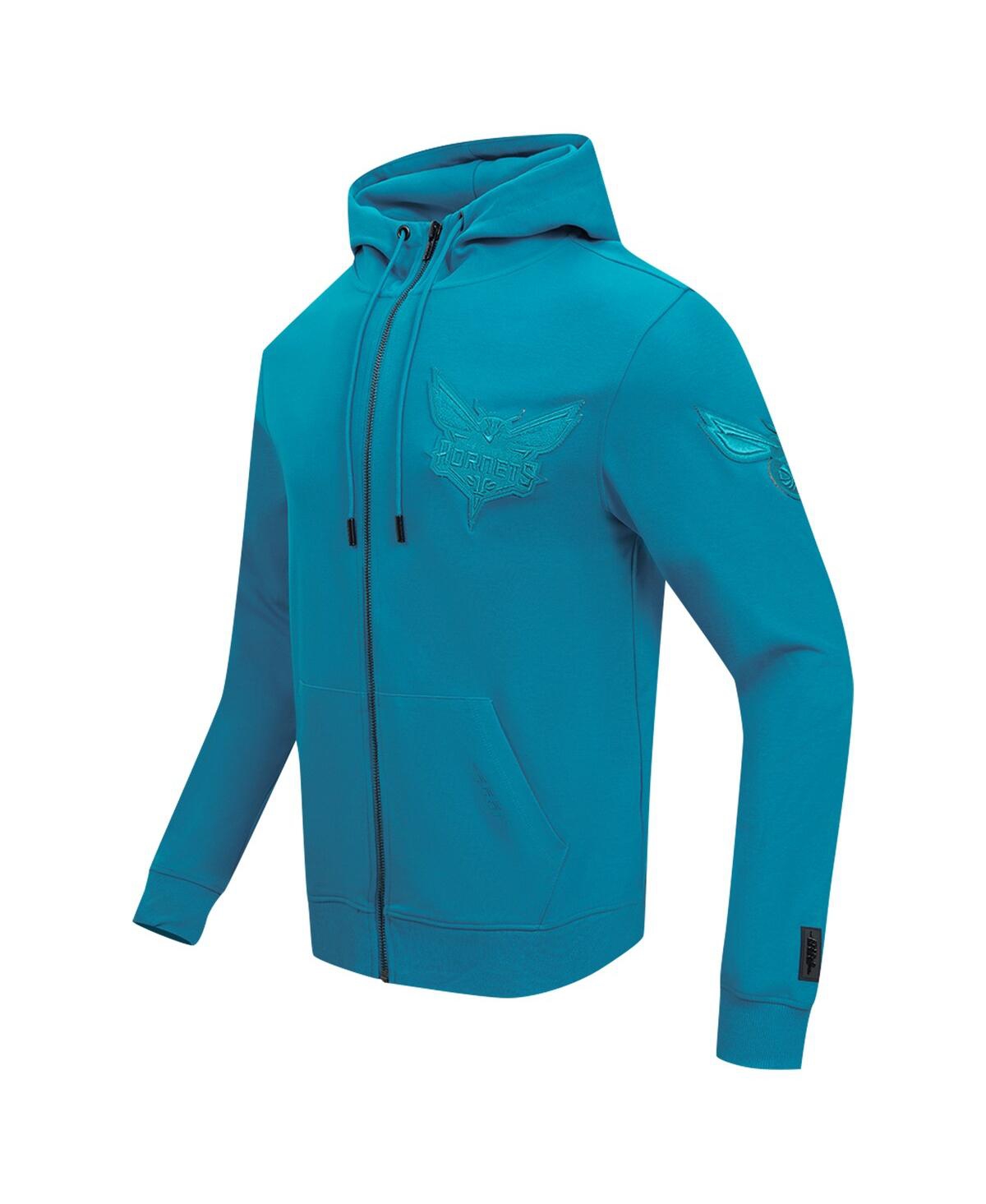 Pro Standard Men's Teal Charlotte Hornets Triple Tonal Dk Full-zip Hoodie Jacket In Teal