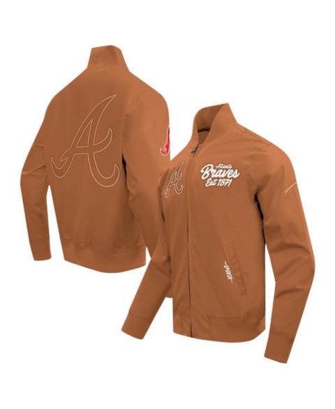 Мужская куртка Pro Standard Brown Atlanta Braves Paint The City Twill Full-Zip