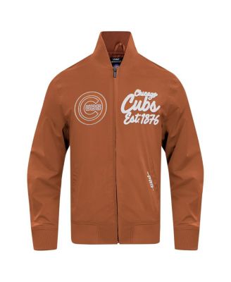 Men's Brown Chicago Cubs Paint The City Twill Full-Zip Jacket