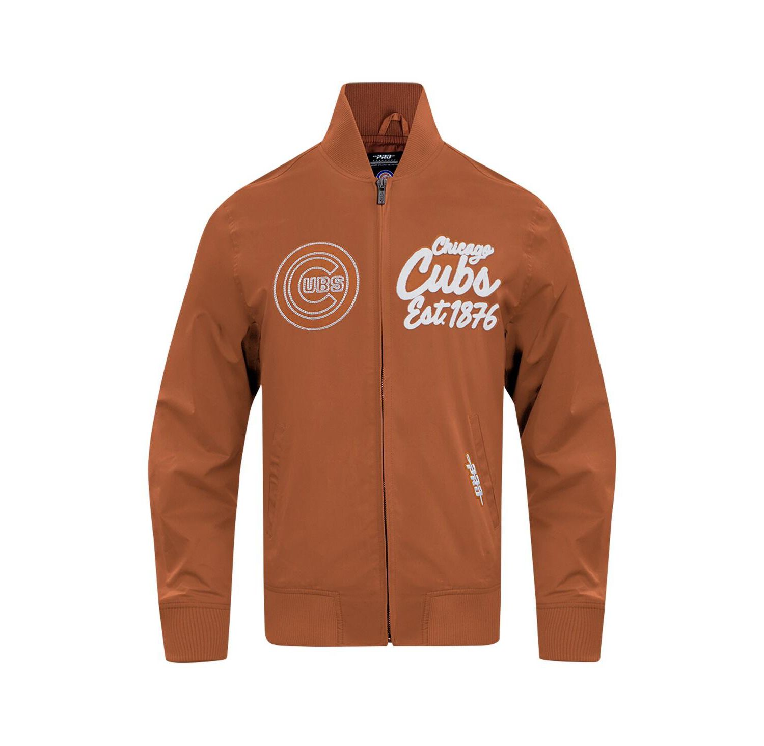 Men's Brown Chicago Cubs Paint The City Twill Full-Zip Jacket