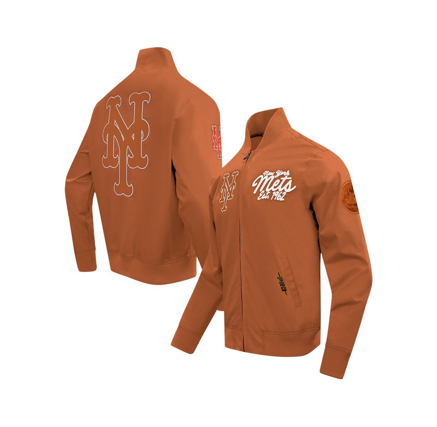 Men's Brown New York Mets Paint The City Twill Full-Zip Jacket