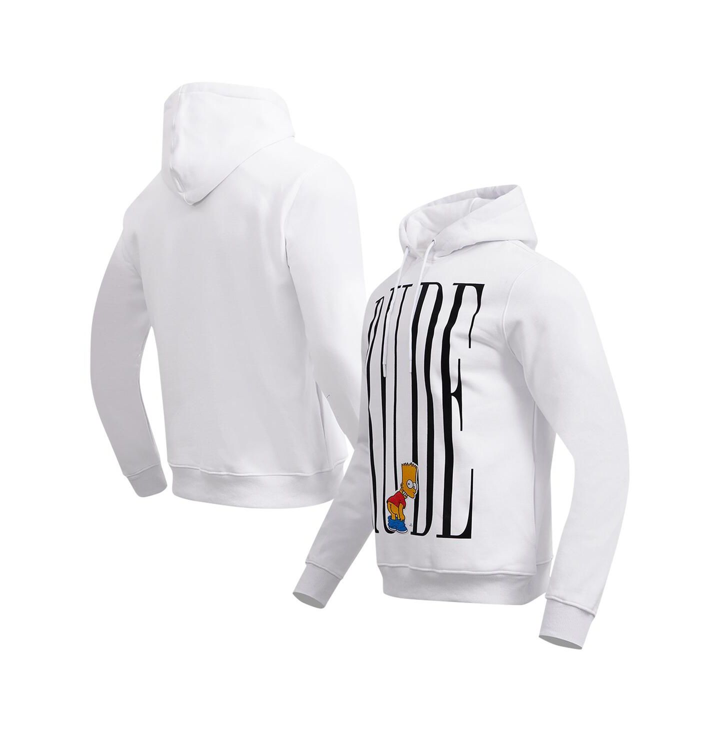 Мужское худи Freeze Max White The Simpsons Bart Simpson Eat My Shorts Pullover — фото 1