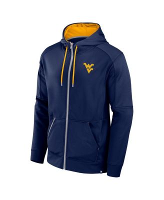 Men's Navy West Virginia Mountaineers Defender Full-Zip Hoodie