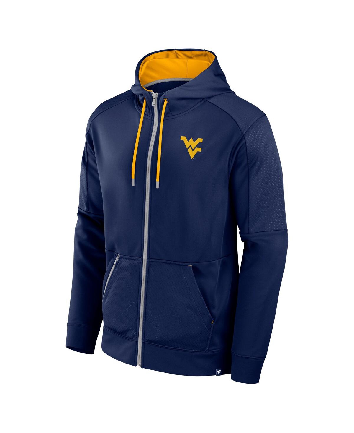 Fanatics Men'sWest Virginia Mountaineers Defender Full-Zip Hoodie - Navy