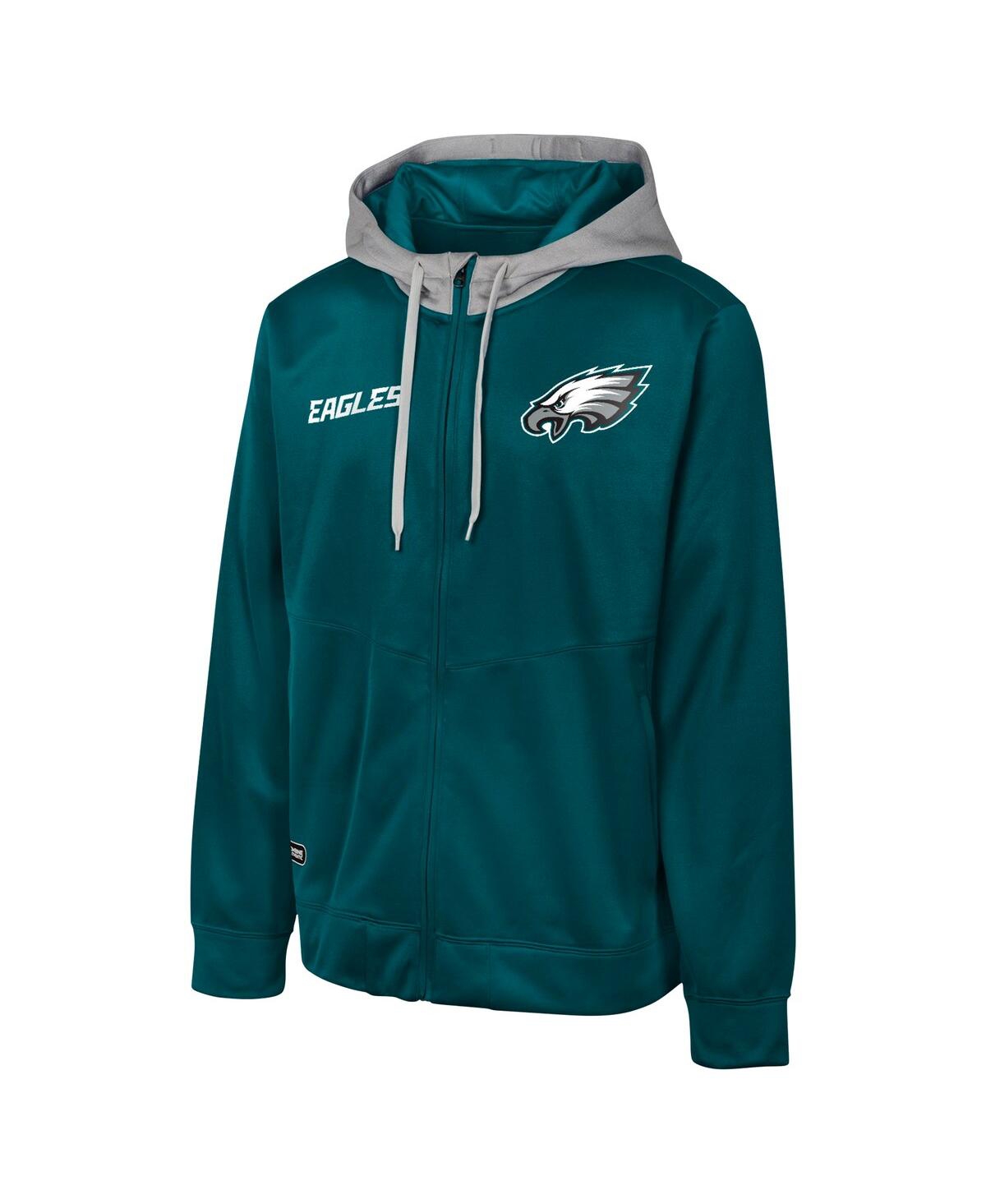Outerstuff Men's Midnight Green Philadelphia Eagles Replay Fashion Graphic Full-zip Hoodie Jacket In Green