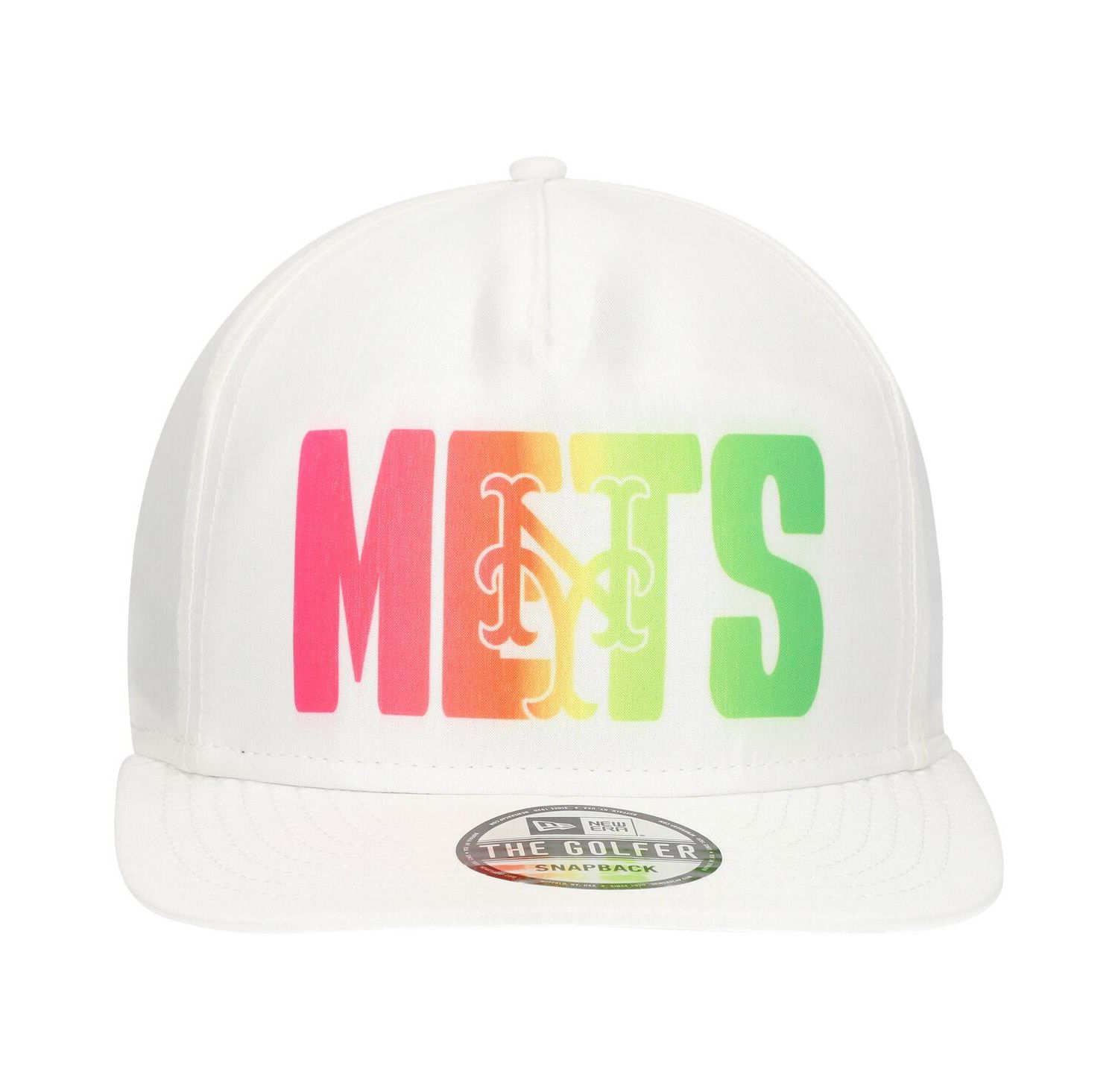 Men's White New York Mets Spring Spectrum Golfer Snapback Hat