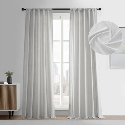Simply Faux Linen Light Filtering Curtain Pair (2 Panels)